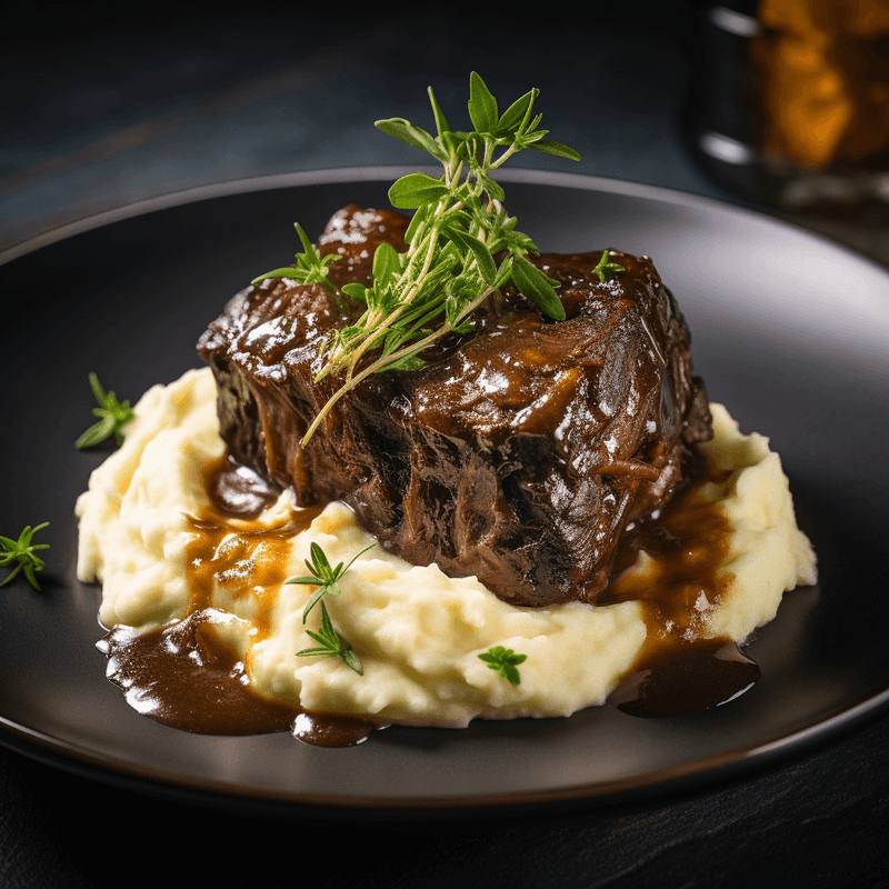 Braised Wagyu Beef with HorseradishInfused Mashed Potatoes Recipe